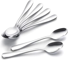 Coffee Spoons, Mini Espresso Spoon, 6 Pieces Stainless Steel Spoons Silverware S