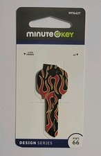 Black and Red Flame Key House Key Blank Design Series KW1 66 Stocking Stuffer
