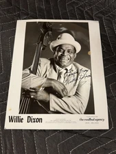 Willie Dixon Rosebud Talent Agency Signed Glossy 8x10 Photo Rare 