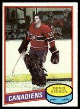 1980-81 O-Pee-Chee Vintage OPC Set Break Denis Herron Montreal Canadiens #130