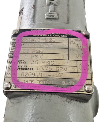 #ad Farris Engineering 27CA13 M20 Pressure Relief Valve 1 2quot; 35PSIG 10.75GPM $218.88