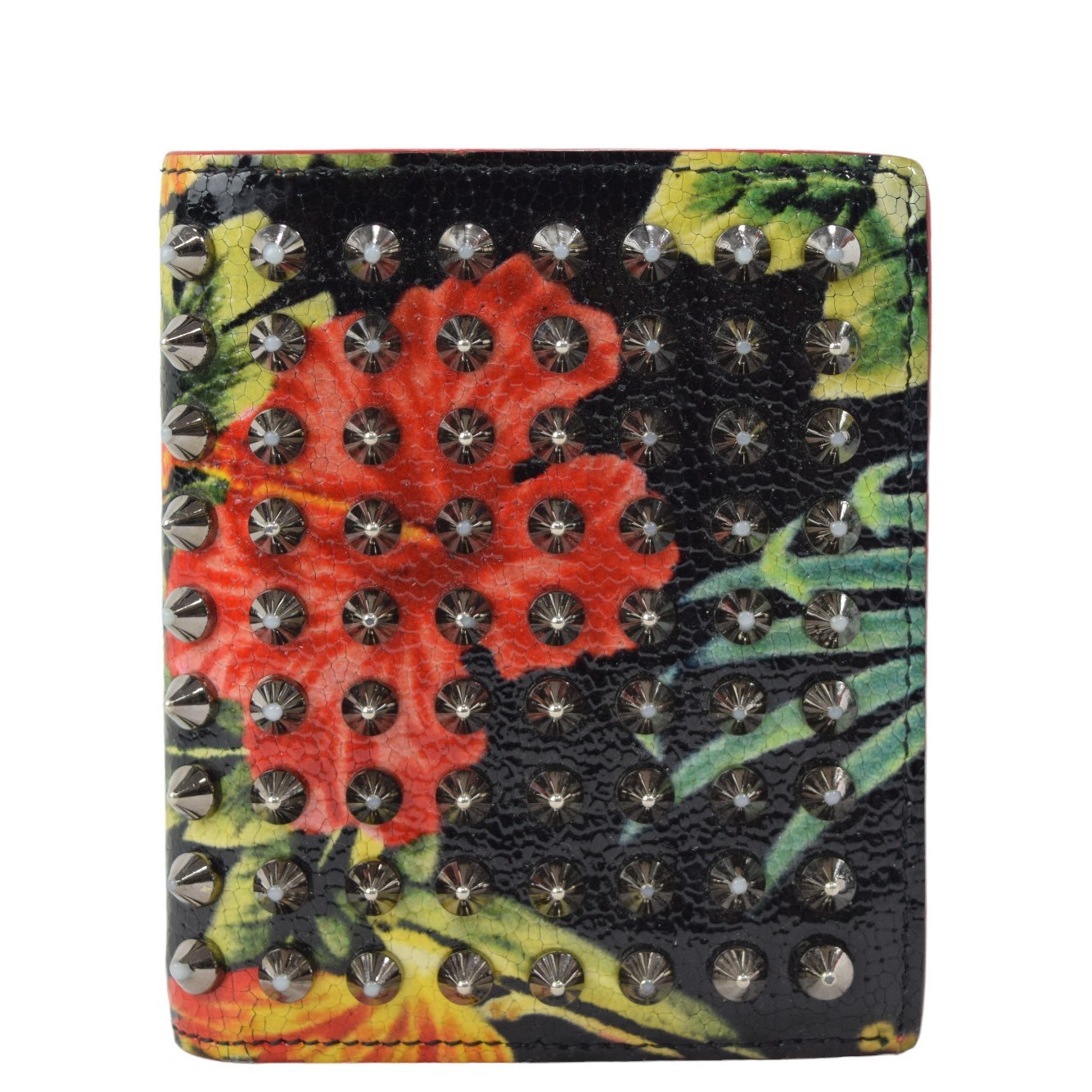 Vintage Christian Louboutin Hawaii Leather Studded Folding Wallet