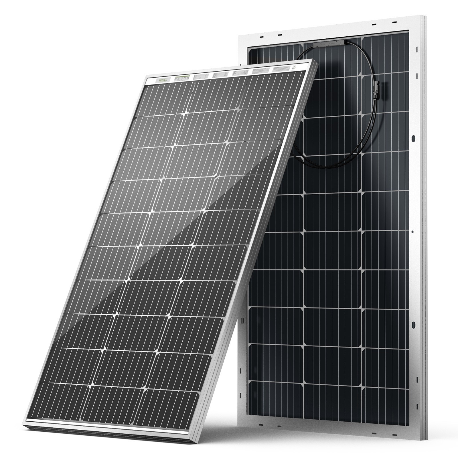 HQST Bifacial 100 Watt 12 Volt 9BB Monocrystalline Solar Pan