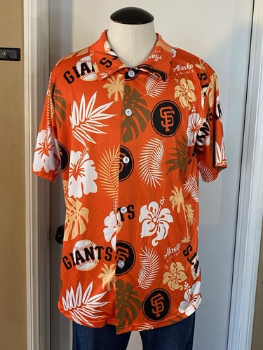 San Francisco SF Giants Hawaiihemd Gr. M Alaska Airlines