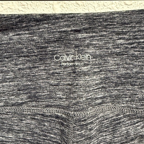 Calvin Klein Performance Woman's NWT Heather Grey High Waist Logo Leggings XS thumbnail 9