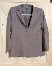 New Chadwick's Linen Blend Blazer Jacket Size 8 Single Breasted Classic