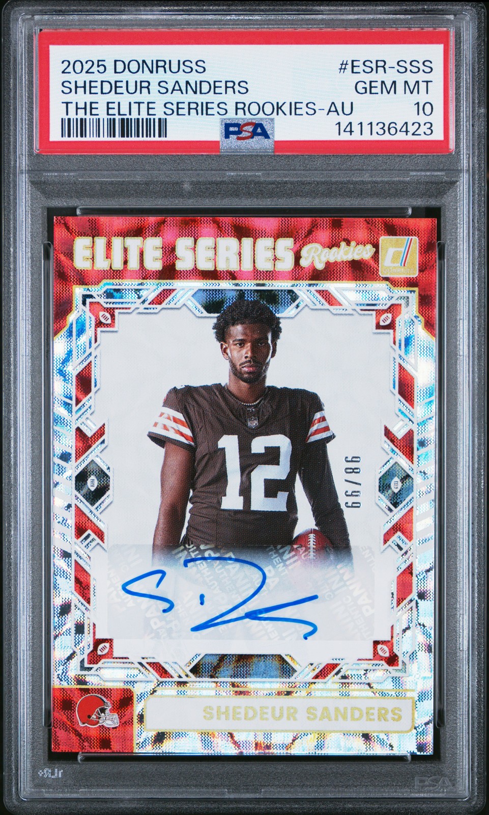 Shedeur Sanders Panini Donruss the Elite Series Rookies #ESRSSS Autograph