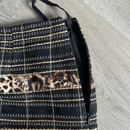 Vintage W by Worth Skirt, Animal Print, 100% Linen, Mob Wife Retro Glam, Size 10 - Bild 7 von 7