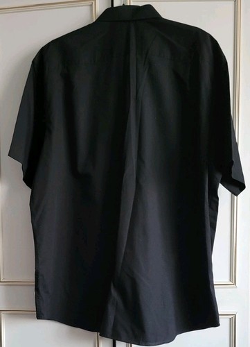Marks And Spencer Collection Regular Men's Black ShortSleeve Shirt 18" Exc - Picture 2 of 2