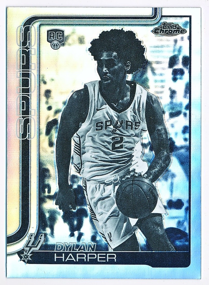 2025-26 Topps Chrome Dylan Harper Negative Refractor Rc #252