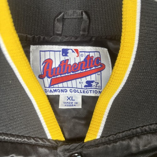 Giacca Vintage Pittsburgh Pirates Uomo XL Nera MLB Baseball Starter Diamond - Foto 5 di 16