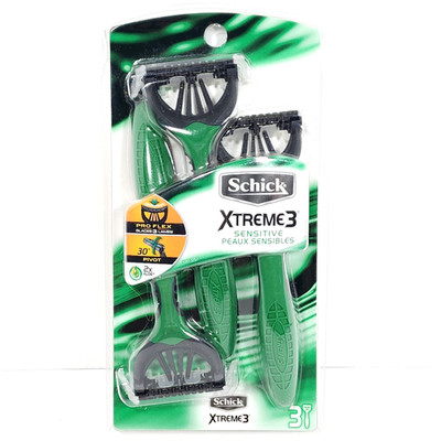 Men s  XTREME 3 Disposables SENSITIVE Razors 3 PACK Strip of Vitamin E & Aloe