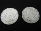 Junk Silver ) 90% Silver-(1) 1878 morgan-(1)-1922 peace dollar  g/vg