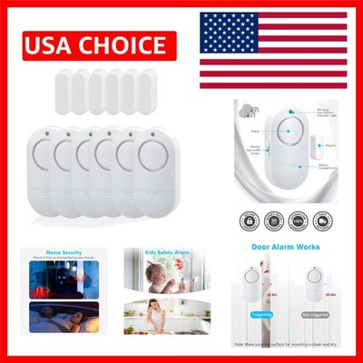 Compact 120 dB Door Alarms with Low Battery Indicator for Home Protection