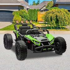 24V Toddler Ride-On UTV Car, Battery Powered Electric Toy, Remote & Music,Green