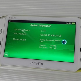 SONY PlayStation PS Vita White Lime green console PCH-2000 Tested Import Japan