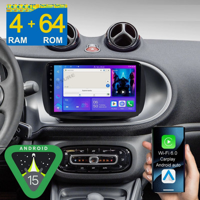 For 2016-2019 Mercedes-Benz Smart Fortwo Car Radio Stereo Carplay   Android +CAM