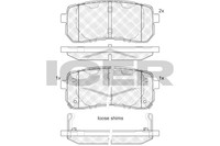 Bremsbelagsatz Hinten Mando-System FüR Hyundai H-1 Cargo TQ Ab 99-> 58302-4DA00