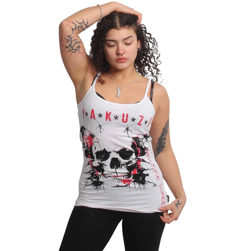 Neues Yakuza Damen Fly Trägertop Shirt - Weiß - Bild 1 von 1