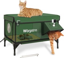 Wagstro Heated Cat House for Outside with Smart Pet Camera, Highly Elevated
