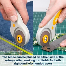 WA Portman Fabric Cutter Wheel - 45mm Rotary Cutter for Fabric with Safety Lo...