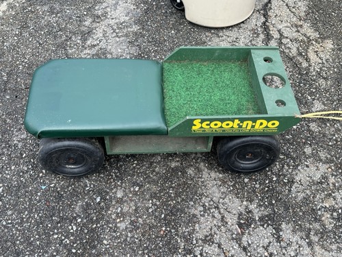 Scoot-N-DO Outdoor Rolling Garden Work Cart Scooter with 4 Wheels USA Made