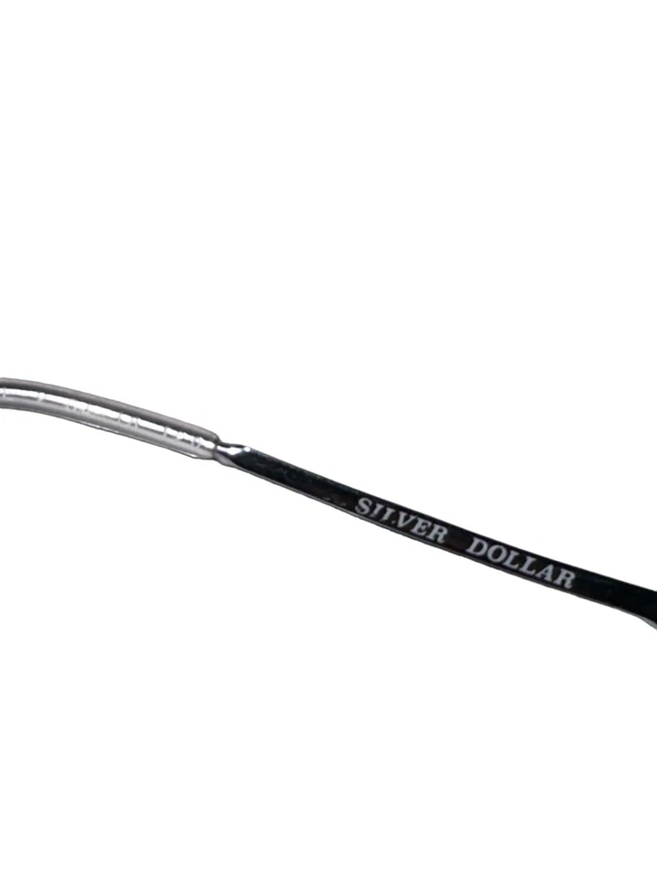 Monturas de gafas Doris transparentes vintage de dólar plateado para mujer sin lentes 54 18 120 Foto 4 de 4