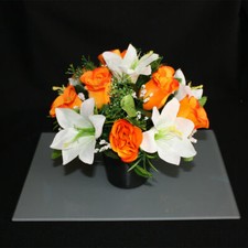 Grave Artificial/silk Flower Pot Arrangement in Memorial Pot/Grave arrangement