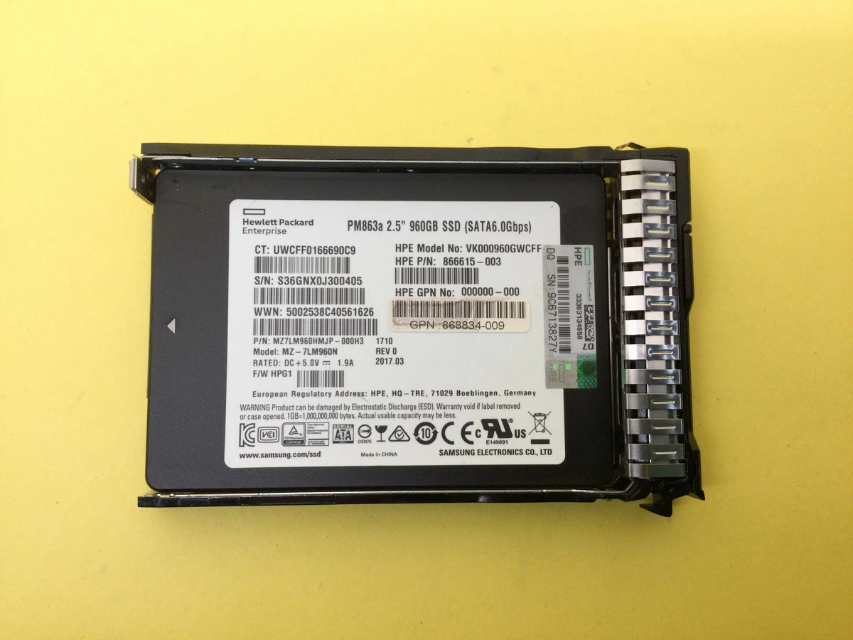 868822-B21 HPE 960GB SATA 6G READ INTENSIVE SFF SC SSD 868928-001