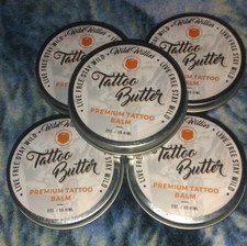Lot of 5 WILD WILLIES TATTOO BUTTER Premium Tattoo Balm Butter 2 oz. Organic