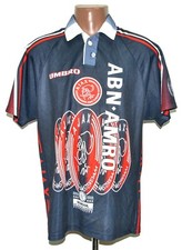 AJAX AMSTERDAM 1997/1998 AWAY FOOTBALL SHIRT UMBRO SIZE L ADULT
