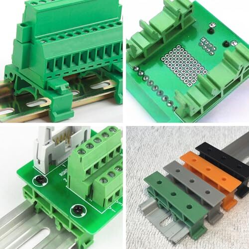 50Sets C45 DIN Rail PCB Mounting Bracket Holder Carrier Clips for Width 15mm ... - Picture 5 of 7