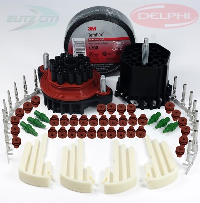 Delphi Weatherpack ( 22-Conductors ) BulkHead Terminal Kit 20-18 GA , +3M Tape