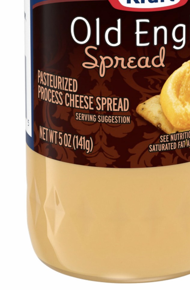 4 JARS Kraft Old English Sharp Cheddar Cheese Spread 5 oz Jar Cracker