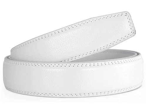 Men's Leather Ratchet Belt Strap Only 30mm Replacement Belt without Buckle - Picture 36 of 36