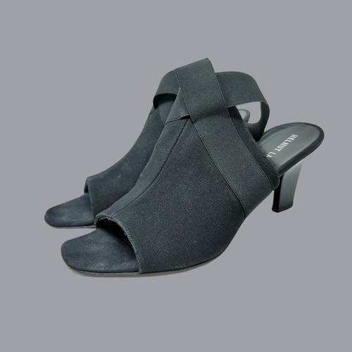 Vintage Helmut Lang schwarze Heels 9,5 offene Zehenpartie