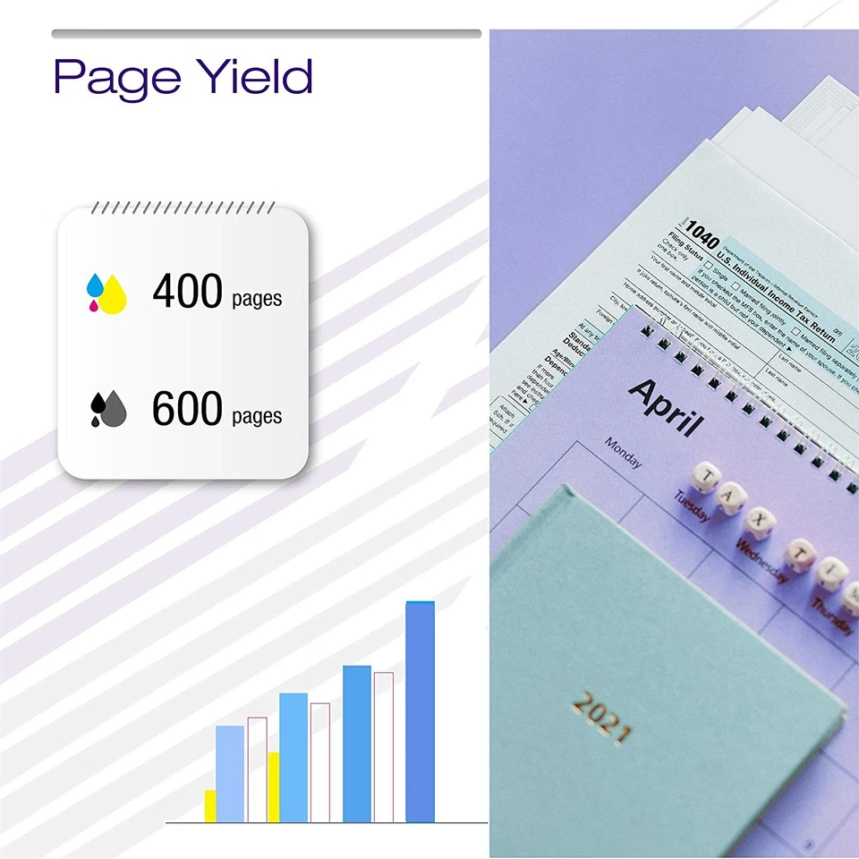 2PK PG-260XL CL-261XL Ink Cartridge Replacement For Canon TR7020 TS6420 TS5320 - Image 4 of 4