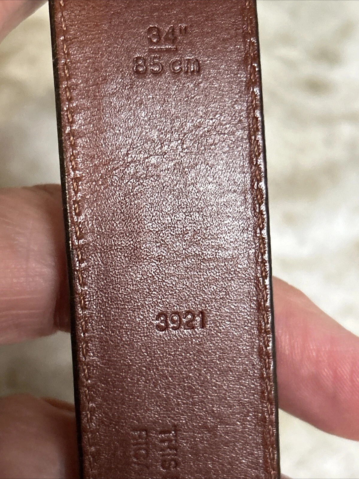 Cintura Coach 34 pelle bovina marrone 3921 fibbia ottone massiccio cintura elegante uomo