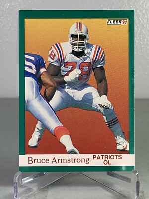 1991 Fleer Bruce Armstrong #134 New England Patriots Football Card