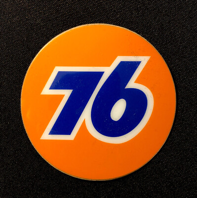 76 GASOLINE STICKER “ORIGINAL 76” 2 1/2” ROUND THICK WATERPROOF OUTDOOR ...