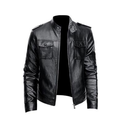 ジャケット・アウター Y 90s  short stand collar leather jacket Y 90s short stand collar leather jacket