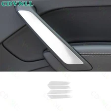 For Audi Q5 SQ5 2018-2023 Silver Steels Inner Door Handle Armrest Cover Trim