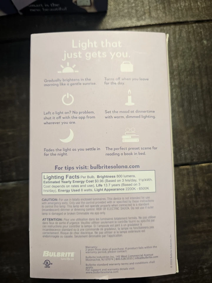 Bulbrite Solana ST18 WiFi Connected Edison Filament LED Smart Light Bulb 60 Watt - Image 3 of 4