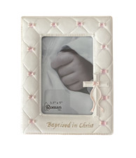 3X5"GIRL CHRISTENING FRAME BY ROMAN 42989