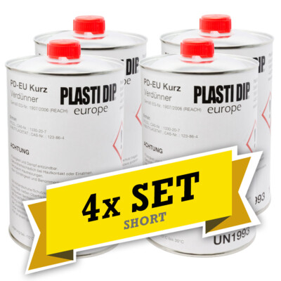 4x Plasti Dip Verdünner 1L schnell ablüftend (PD-EU Thinner fast)