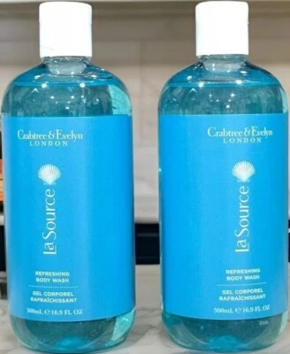 CRABTREE & EVELYN Crabtree and Evelyn LA Source Refreshing Shower Gel Body Wash 500ml Bundle of 2