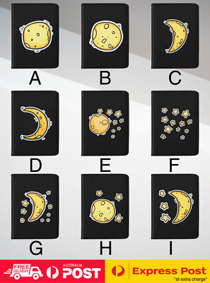 CASE COVER FOR APPLE IPAD|MOON CRESCENT PHASE SPACE AND STAR LUNAR ECLIPSE
