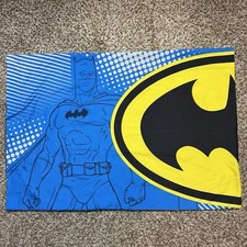 BATMAN Dc Comics Pillow Case Single Twin Pillowcase Blue Bat Man Standard