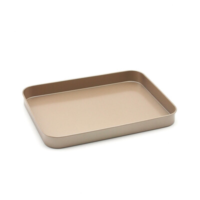 1PC 10 Inches Non-Stick Square Cake Pan Gold Rectangular Baking Tray