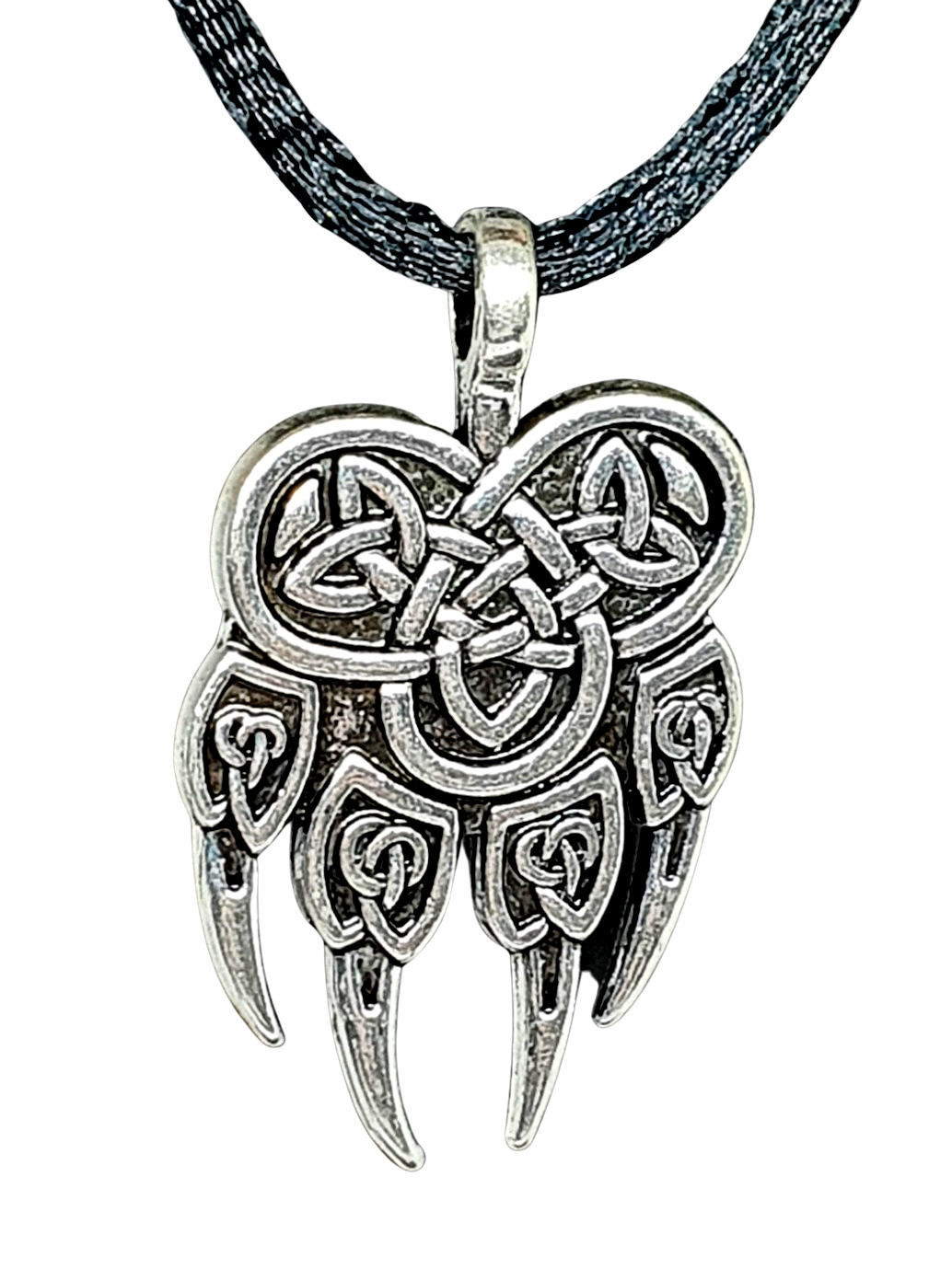 Wolf Claw Necklace Pendant Norse Pagan Spirituality Fenrir Cord Lace Viking